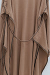 BASERANGE 24 Autumn and Winter SHAW PUNICA Long Sleeve Tunic Portugal BAS-DRSPL-CH-AU24-ZHUANHEI Brick (Black)